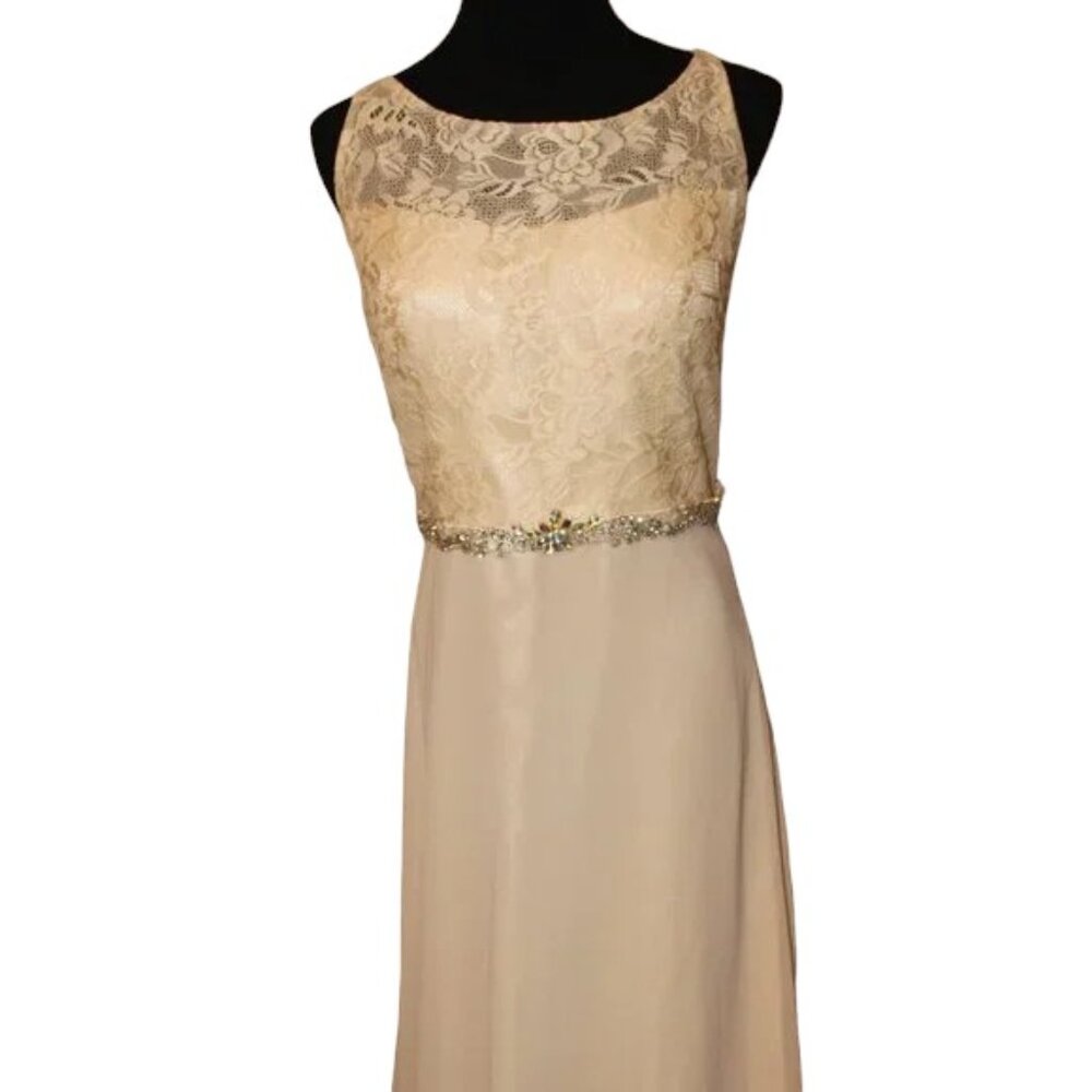 May Queen Classy Mothers Evening Ball Bridal Champagne 12 NWT's